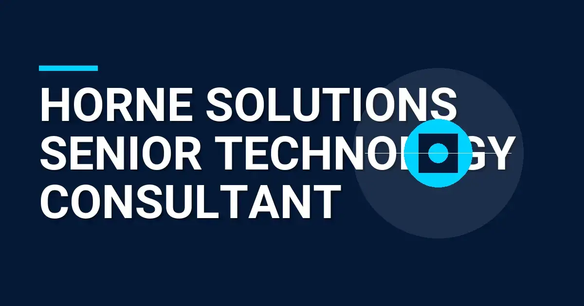 Horne Solutions Senior Technology Consultant