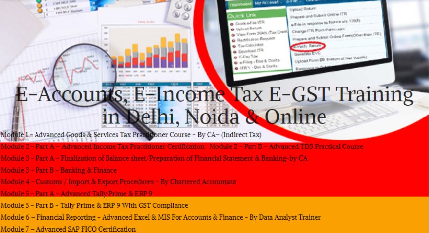 Professional Accounting Course in Delhi, GST and Custom Crash Course in Delhi, 100% Job Guarantee Course by "SLA Consultants"" Free SAP HANA Finance Course